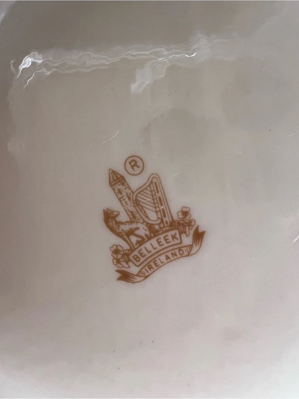 Vintage Belleek Ireland Killarney Rose Biscuit Barrel, Irish Cookie Jar With Lid